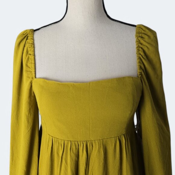 Jackson Rowe Green Farrah Empire Waist Babydoll Dress S NWT - Picture 4 of 9